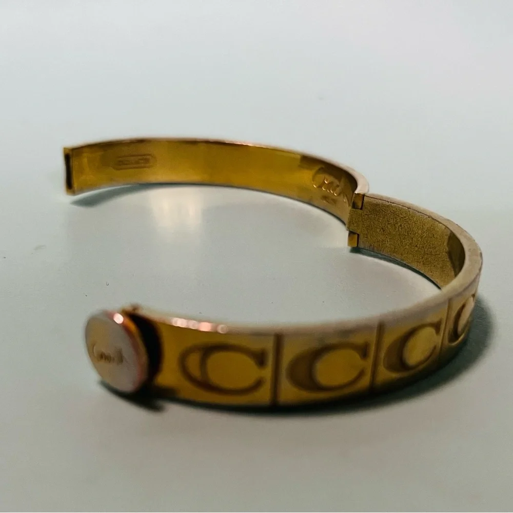 Coach C Signature Hinged Bangle Bracelet